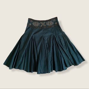 NEW LOOK (UK) beaded box pleated boho skirt, XS